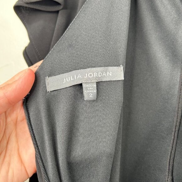 Julia Jordan black ruched cocktail dress size 2 - Picture 6 of 8